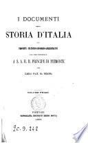 I documenti della storia d'Italia con prospetti statistico-economico-ammistrativi