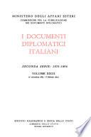 I documenti diplomatici italiani: 1870-1896. v. 1. 21 settembre - 31 dicembre 1870