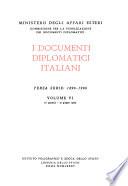 I documenti diplomatici italiani: 1896-1907. v. 1. 10 marzo 1896 - 30 aprile 1897