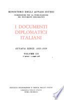 I documenti diplomatici italiani: 1935-1939. v. 1. 15 aprile - 31 agosto 1935