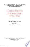 I documenti diplomatici italiani: 1943-1948. v. 1. 9 settembre 1943 - 11 dicembre 1944