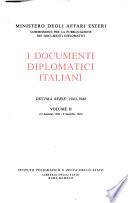 I documenti diplomatici italiani: 1943-1948. v. 1. 9 settembre 1943 - 11 dicembre 1944