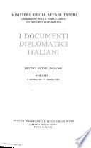 I documenti diplomatici italiani: 9 settembre 1943-11 dicembre 1944
