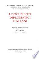 I documenti diplomatici italiani