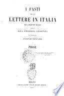 I Fasti delle lettere in Italia nel corrente secolo