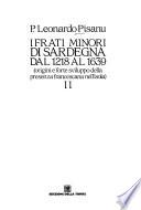 I frati minori di Sardegna dal 1218 al 1639