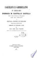 I guelfi e i ghibellini in Bergamo