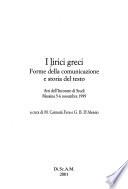 I lirici greci