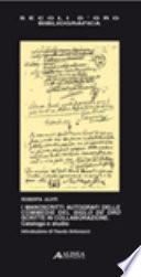I manoscritti autografi delle commedie del Siglo de Oro scritte in collaborazione