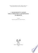 I manoscritti datati della Biblioteca Queriniana di Brescia