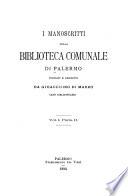 I manoscritti della Biblioteca comunale di Palermo ...