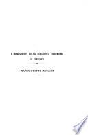 I manoscritti della Biblioteca Moreniana de Firenze