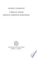 I mille anni della lingua italiana