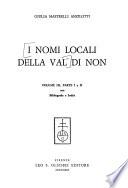 I nomi locali della Val di Non