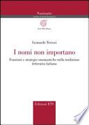 I nomi non importano
