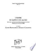 I papiri di Saffo e di Alceo