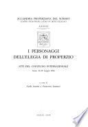 I personaggi dell'elegia di Properzio