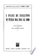 I piani di sviluppo in Italia dal 1945 al 1960