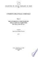 I podestà dell'Italia comunale