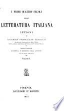 I primi quattro secoli della letteratura italiana