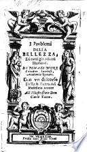I problemi della bellezza, di tutti gli affetti humani