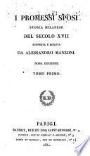 I promessi sposi, storia milanese del secolo 17. scoperta e rifatta