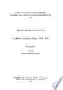 I pubblici spettacoli a Roma (1848-1870)