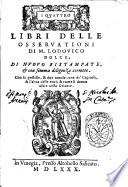 I quattro libri delle osseruationi di M. Lodouico Dolce