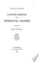 I racconti orientali nella letteratura francese
