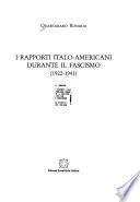 I rapporti italo-americani durante il fascismo (1922-1941)