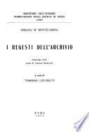 I regesti dell'archivio