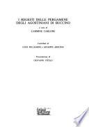 I regesti delle pergamene degli Agostiniani di Buccino