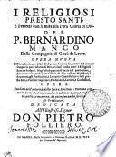 I religiosi presto santi, e perfetti con la mira alla pura gloria di Dio