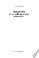 I repubblicani nel secondo dopoguerra (1943-1953)