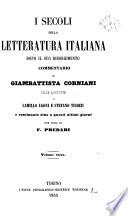I Secoli della letteratura italiana dopo il suo risorgimento