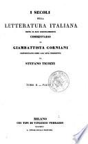 I secoli della letteratura italiana dopo il suo risorgimento