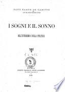 I sogni e il sonno nell'isterismo e nella epilessia
