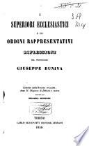 I superiori ecclesiastici e gli ordini rappresentativi