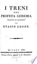 I Treni Del Profeta Geremia Tradotti Ed Illustrati Da Evasio Leone