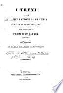 I treni ossia Le lamentazioni di Geremia