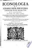 Iconologia di Cesare Ripa ...