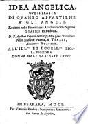 Idea angelica oue si tratta di quanto appartiene a' gli angeli. Recitata nella fioritissima Academia delli Signori Stabili in Padoua. Da F. Agostino Superbi ..
