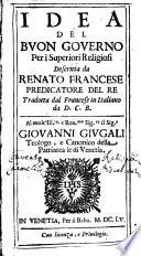 Idea Del Bvon Governo Per i Superiori Religiosi
