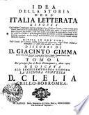 Idea della storia dell' Italia letterata esposta