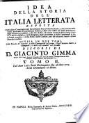Idea Della Storia Dell'Italia Letterata