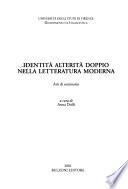 Identità, alterità, doppio nella letteratura moderna