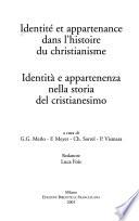 Identità e appartenenza nella storia del cristianesimo