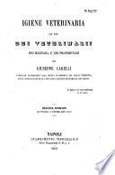 Igiene veterinaria ad uso dei veterinarii, dei militari, e dei proprietari