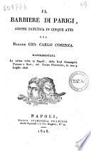 Il barbiere di Parigi. Azione patetica in cinque atti