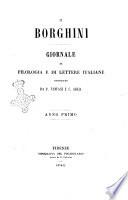 Il Borghini studi di filologia e di lettere italiane